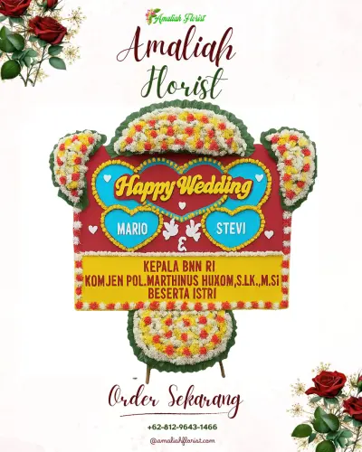 Karangan Papan Bunga Pernikahan di Jombor